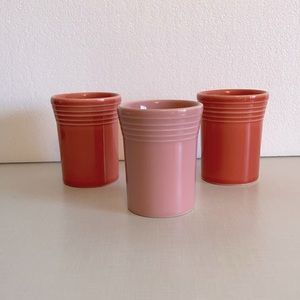 3 pc Juice Tumblers Fiesta Persimmon & Rose